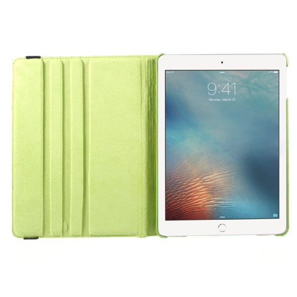 360 graders roterende stativ Grapevine Pattern Case til iPad 9.7 (2017) - Grøn Green