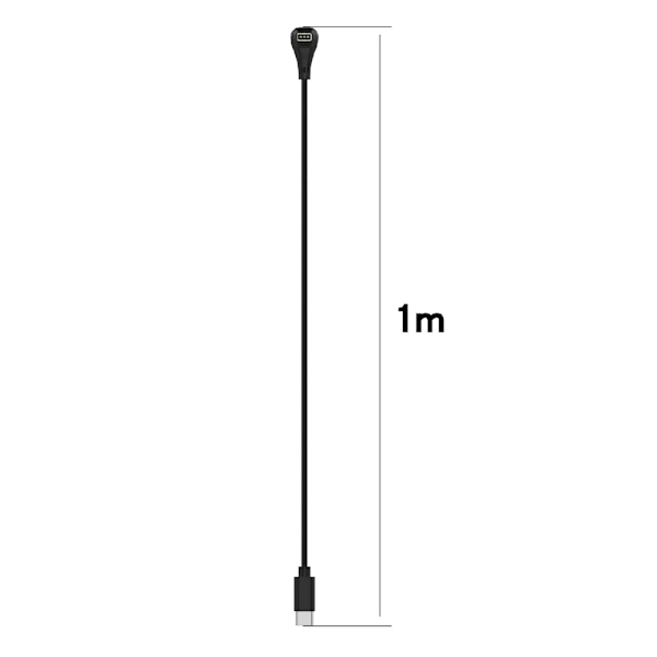 For Coros Pace Pro Smartwatch Ladekabel 1m USB-C Lader Black