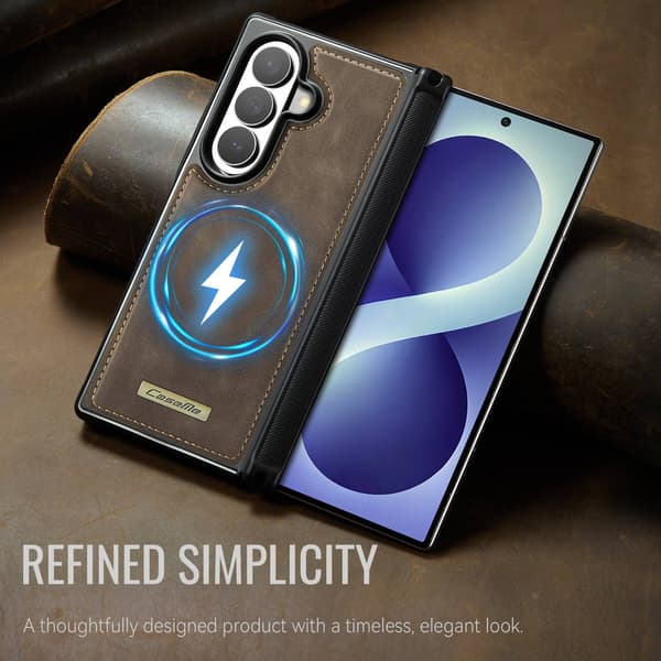 CASEME Magnetisk telefondeksel til Samsung Galaxy Z Fold8 Ultra Brown