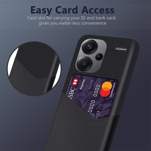 Til Xiaomi 14 KSQ Case Telefondæksel med kortslot Black
