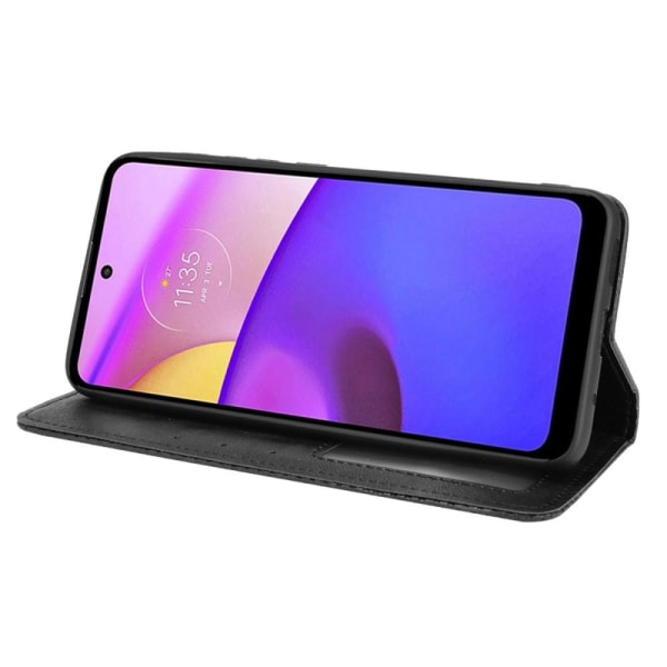 Wallet Stand Flip Phone Case til Motorola Moto E20/E30/E40 - Sort Black