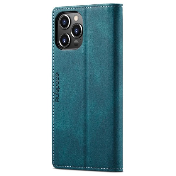 AUTSPACE A01 Plånboksfodral iPhone 13 Pro Max - Blå Blå