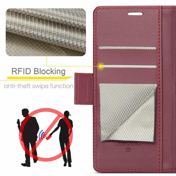 CASEME Til Google Pixel 10a RFID Blokerende Pungcover Red