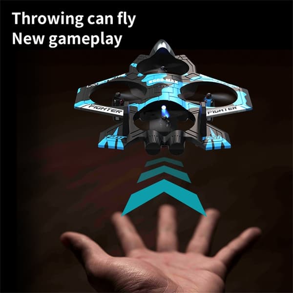 H122 Drönare Drone Neonljus Flygfoto Flygfotografering Quadcopter 2 batterier Blå