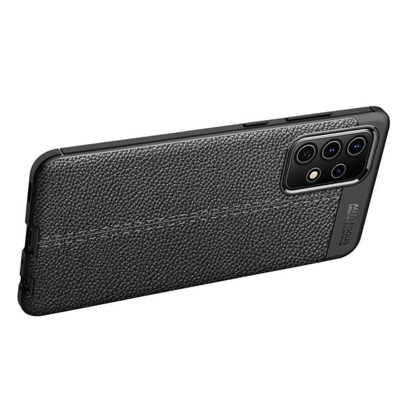 Samsung Galaxy A72 5G TPU Cover Litchi Texture - Sort Black