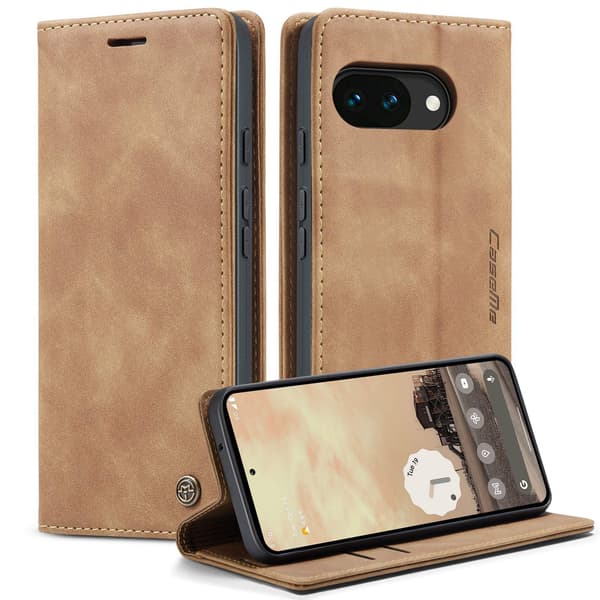 CASEME För Google Pixel 10A Fodral Stativ Telefonfodral - Brun Brun