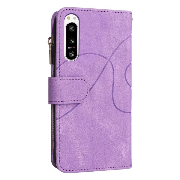 KT Multifunktion Series-5 Til Sony Xperia 5 IV Telefontaske - Li Purple