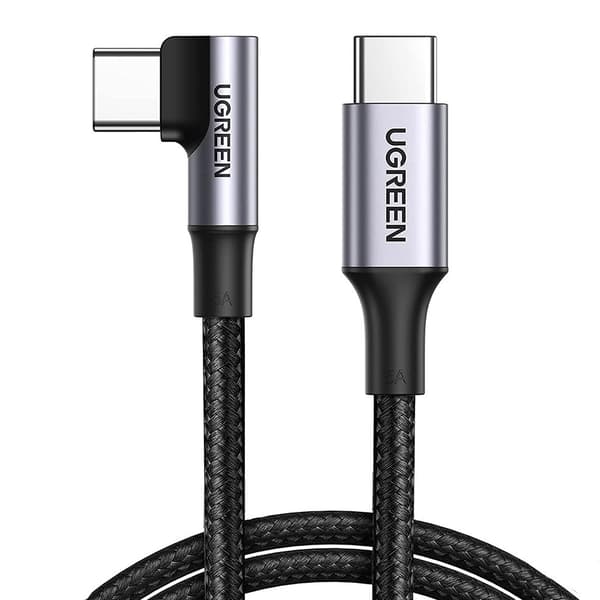 UGREEN 2m 100W hurtigopladningskabel USB - C - datakabel bøjet Black