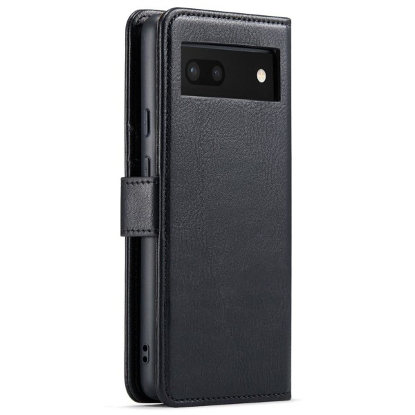 DG.MING for Google Pixel 6a Avtakbart 2-i-1 Lommebokdeksel Black