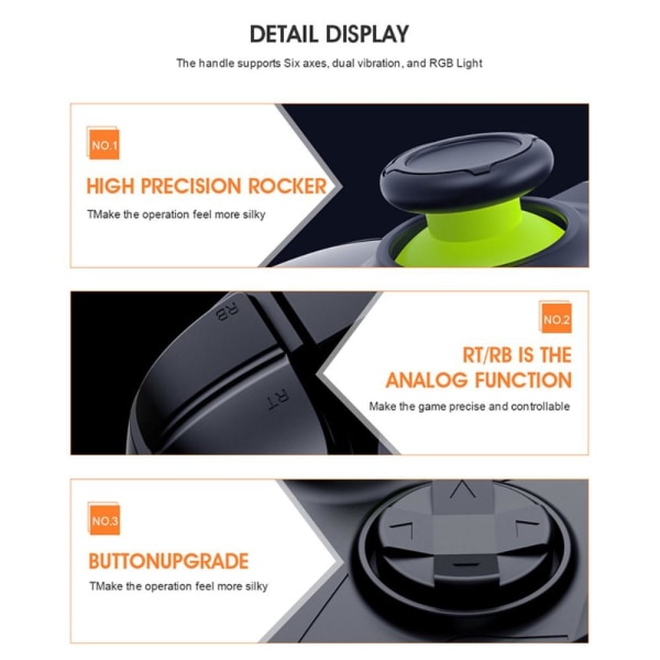 Gamepad Joystick Langaton peliohjain Xbox One -tietokoneelle Windows Black