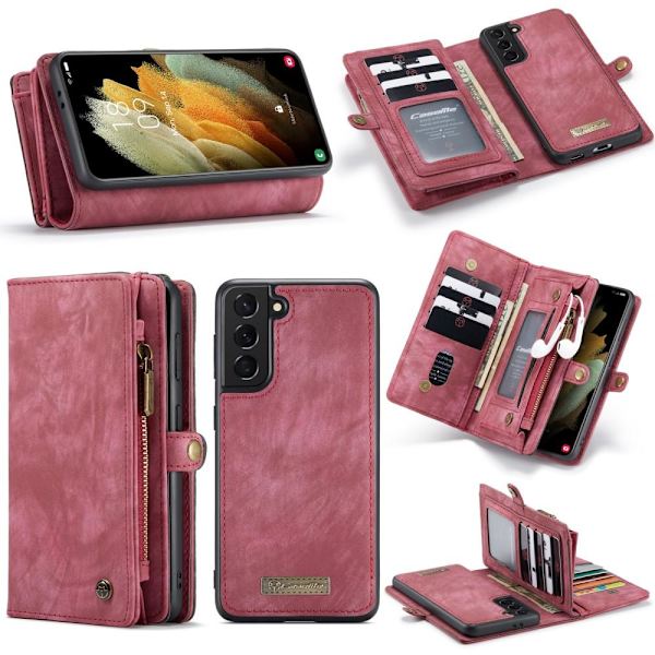 Samsung Galaxy S21 CASEME 2-in-1 Irrotettava - Punainen Red