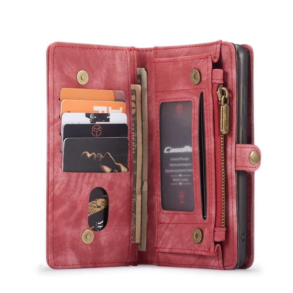 CASEME Samsung Galaxy S20 Plus Retro Lær Lommebok - deksel - Rød Red