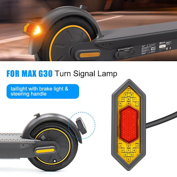 Ninebot Max G30 -takavalojen suuntavilkkujen LED-takavalolle Red