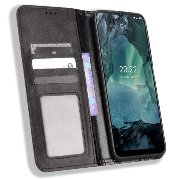 Wallet Stand Flip Phone Case til Nokia G11/Nokia G21 - Sort Black