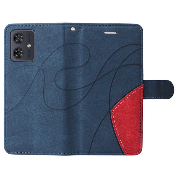 Til Motorola Moto G54 KT-serie-1 dobbeltfarve Blue