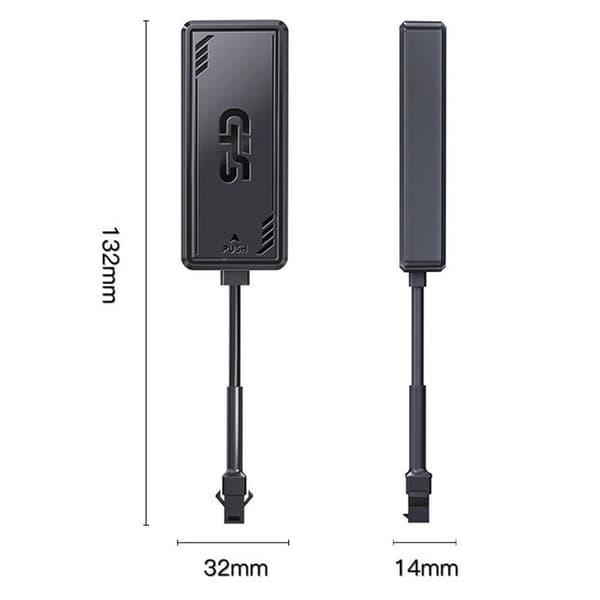 GPS Tracker Tyverisikring 4G tracker motorcykel bil osv. placeringsenhed Black