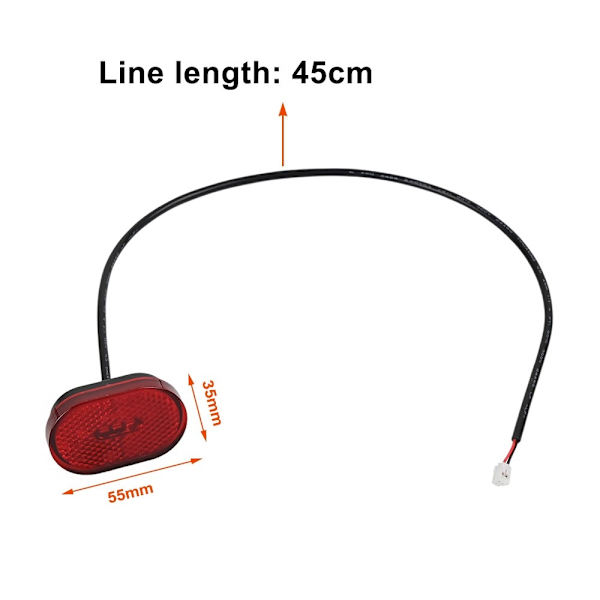 Baglygte LED - lampe til Xiaomi 4 / 4 Lite Scooter Red