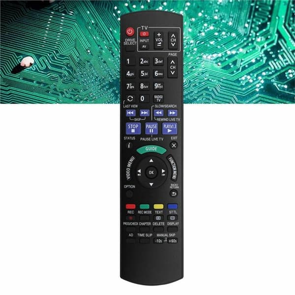 Fjärrkontroll Ersättning för N2QAYB001059 För Panasonic Blu-Ray DVD Spelare Svart