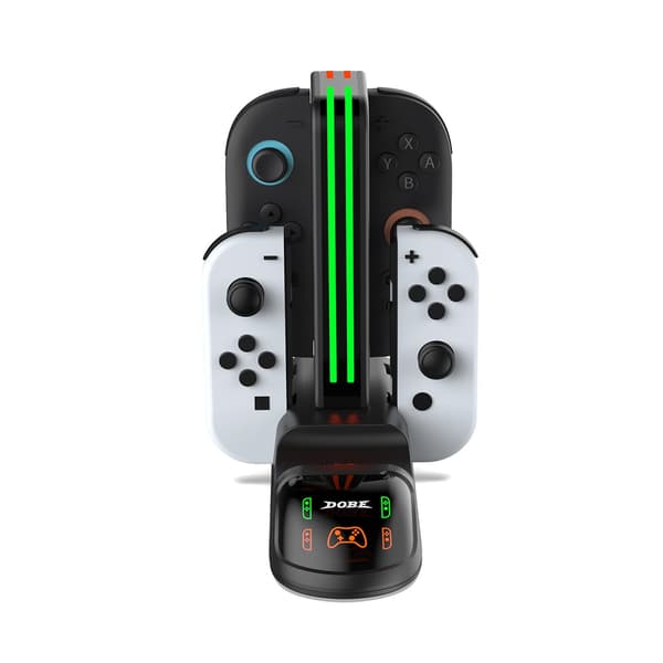 DOBE laddningsdocka kompatibel med Nintendo Switch / 2 / Pro / 2 Pro / OLED Svart