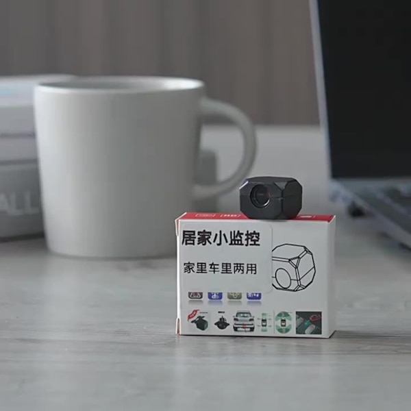 Hjemmesikkerhetsovervåking Mini WiFi-kamera i sanntid Black