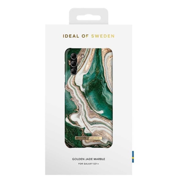 iDeal Of Sweden Samsung Galaxy S22+ - Golden Jade Marble Grön