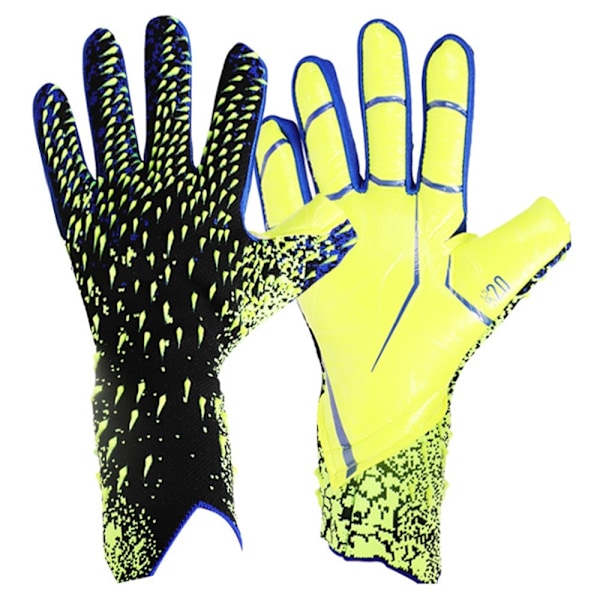 1 par Tykke Latex Palm Målmandshandsker Anti-Slip fodboldtræning - størrelse 8 Green