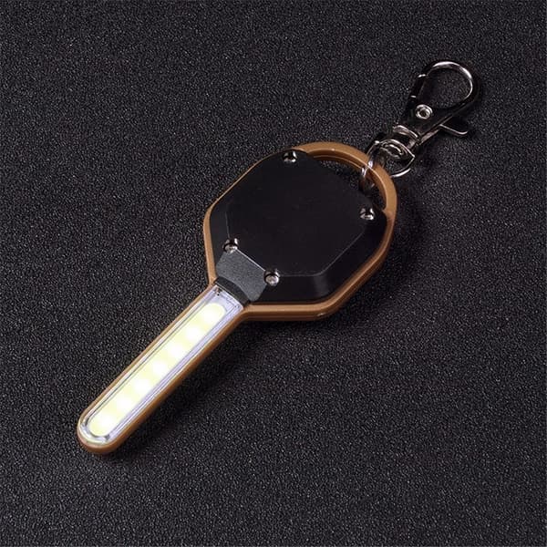 Mini LED-lommelykt nøkkelring bærbar LED-nattlys nødbelysning - gull Gold