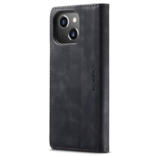 CASEME Retro Lompakkokotelo iPhone 15 Plus - Musta Black