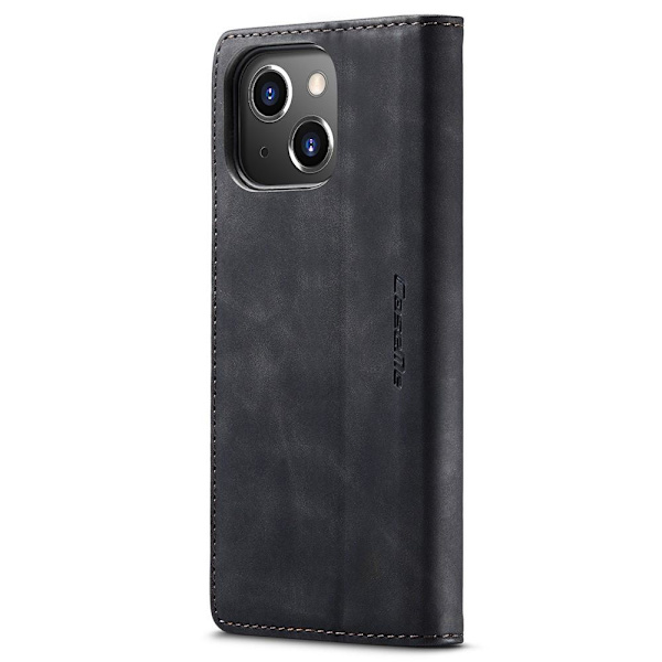 CASEME Retro tegnebog taske til iPhone 15 Plus - Sort Black