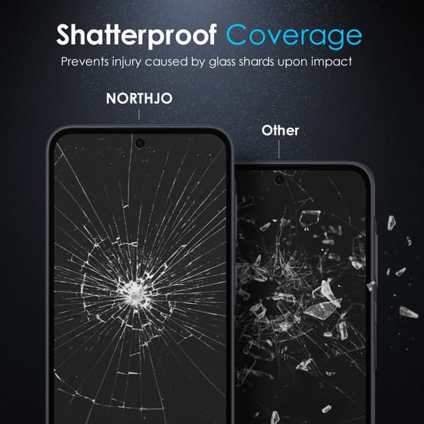 NORTHJO Til Samsung Galaxy A36 A56 Privacy Screen Protector Hærdet Glas Anti-Spy Transparent