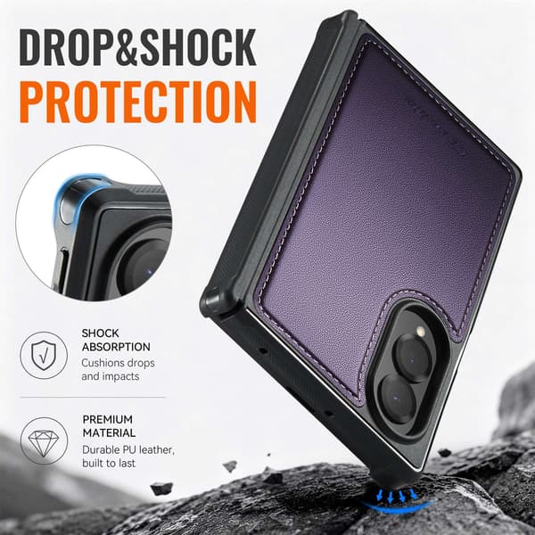 CASEME Magnetisk telefondeksel til Samsung Galaxy Z Fold8 Purple