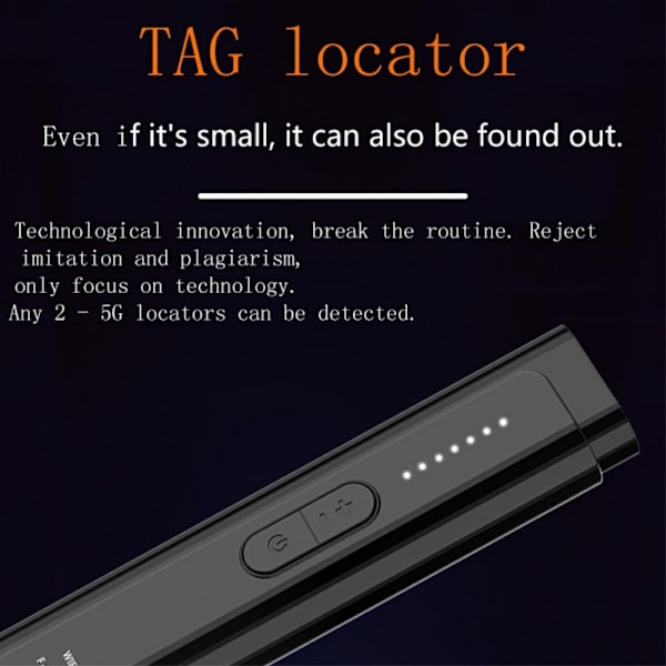 Dold Kamera Detektor WiFi Signal Finder Anti Spy Infraröd Scanner för hotell Svart