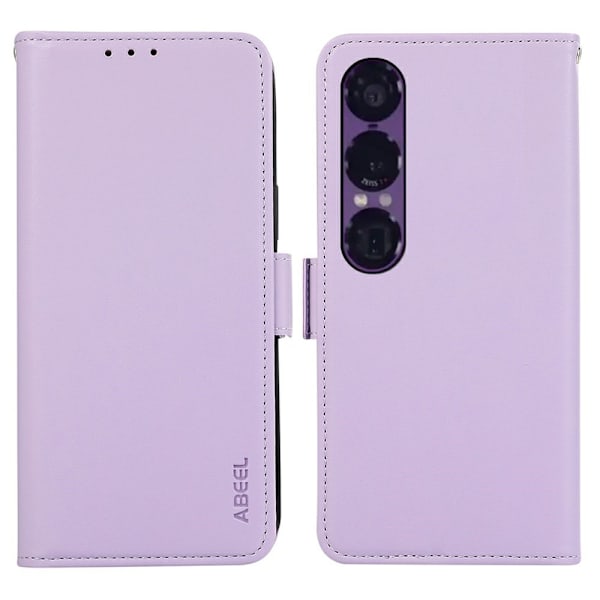 ABEEL För Sony Xperia 1 VII Fodral Plånboksfodral Skal Telefonfodral RFID-blockerande Lila