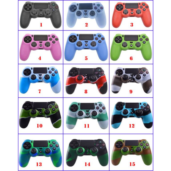 Silikone hudgreb til Playstation 4 PS4-controller Green Nr. 6
