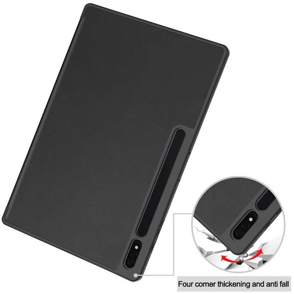Tri - fold Stand Smart Case for Samsung Galaxy Tab S9 Ultra Black
