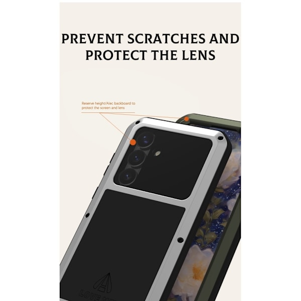 Samsung Galaxy S25 Case Armor suojakotelo Kuori + karkaistu lasi Black