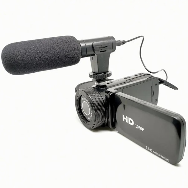 D100 2,4 tommer HD 1080P videokamera med mikrofon 16X digital zoomkamera Black