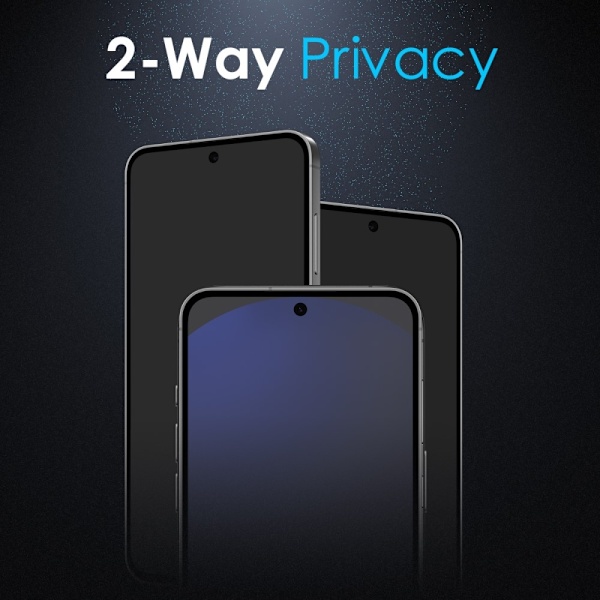 NORTHJO Til Samsung Galaxy S25 Privacy Screen Protector Hærdet Glas Anti-Spy Black