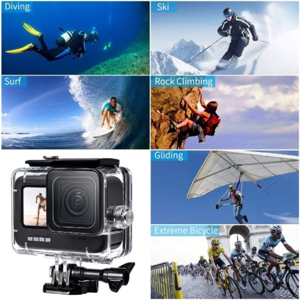 tillbehör för GoPro Hero 12 11 10 9 Många bra grejer Svart