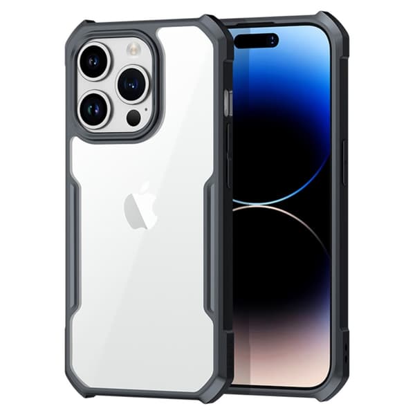 XUNDD bagcover til iPhone 15 Pro akryl+TPU telefonetui Black