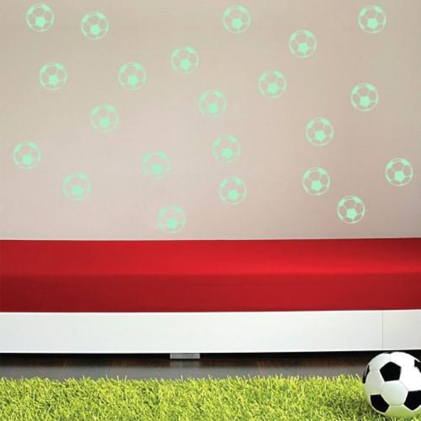 12 stk fodbold lysende klistermærker Fodboldvægmærkat til børnev White