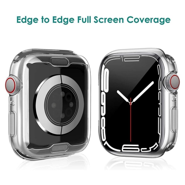 Skyddande Transparant Skal TPU för Apple Watch Series 7 45mm Transparent