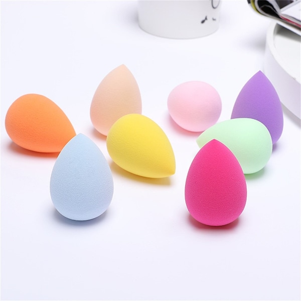 2 st Makeup Sponge Blender Teardrop Beauty Egg Rengöringspuff Hudvård Grön