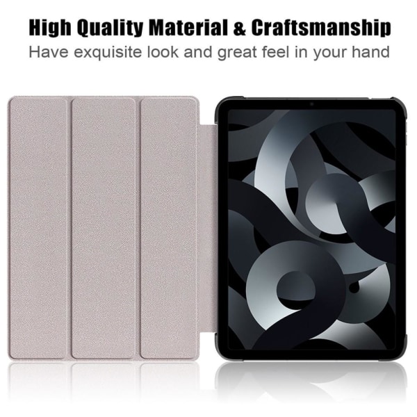 Trifoldet stativetui til iPad 10.9 (2022) Tabletcover - Sort Black