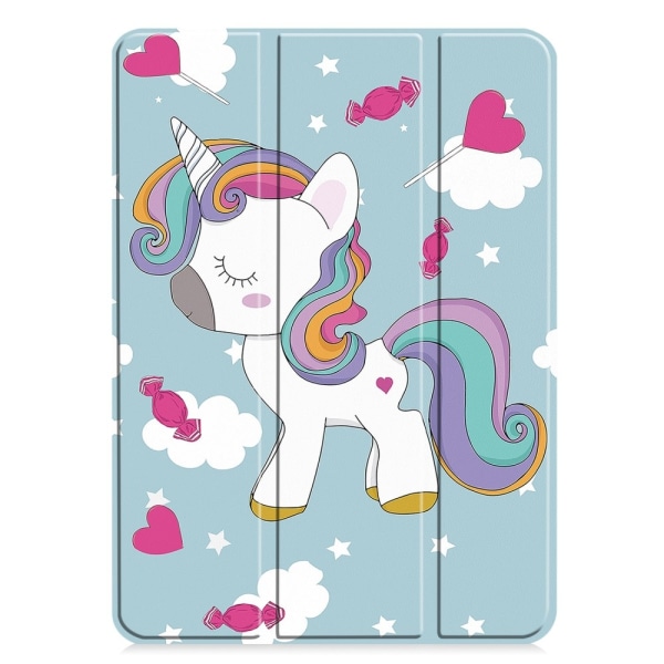 Till iPad Pro 11 (2024) Slim fit tri-fold fodral - Unicorn multifärg