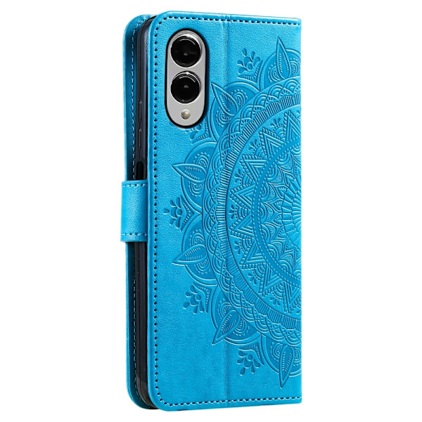 Til Samsung Galaxy S25 Edge tegnebogscover Cover Shell Mandala Blomstermønster Blue