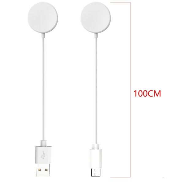 Oplader til Samsung Galaxy Watch 6 5 4 Classic 3 Active White