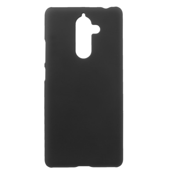 Til Nokia 7 Plus gummibelagt pc-beskyttende mobiltelefon cover - Bl Black