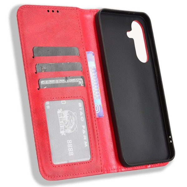 Wallet Stand Flip-telefonetui til Samsung Galaxy A56 5G Red