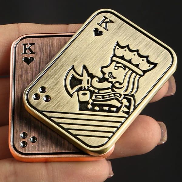 Fidget Spinner stressinpoistomagneettinen sensorinen - Poker Fidget Slider Gold